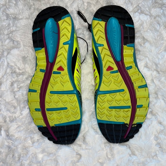 Salomon sneakers X-Scream city trail road/trail running green/yellow/plum - 7 - Picture 8 of 10